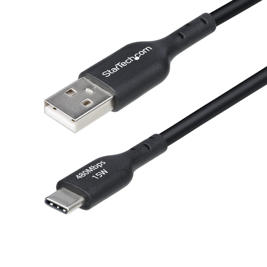 StarTech.com USB2AC1FTBK USB cable USB 2.0 11.8" (0.3 m) USB A USB C Black