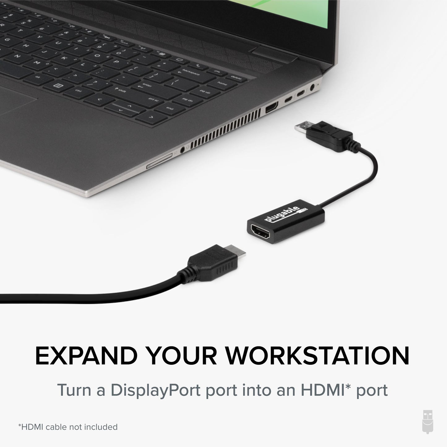 Plugable Technologies DP-HDMI video cable adapter DisplayPort Black