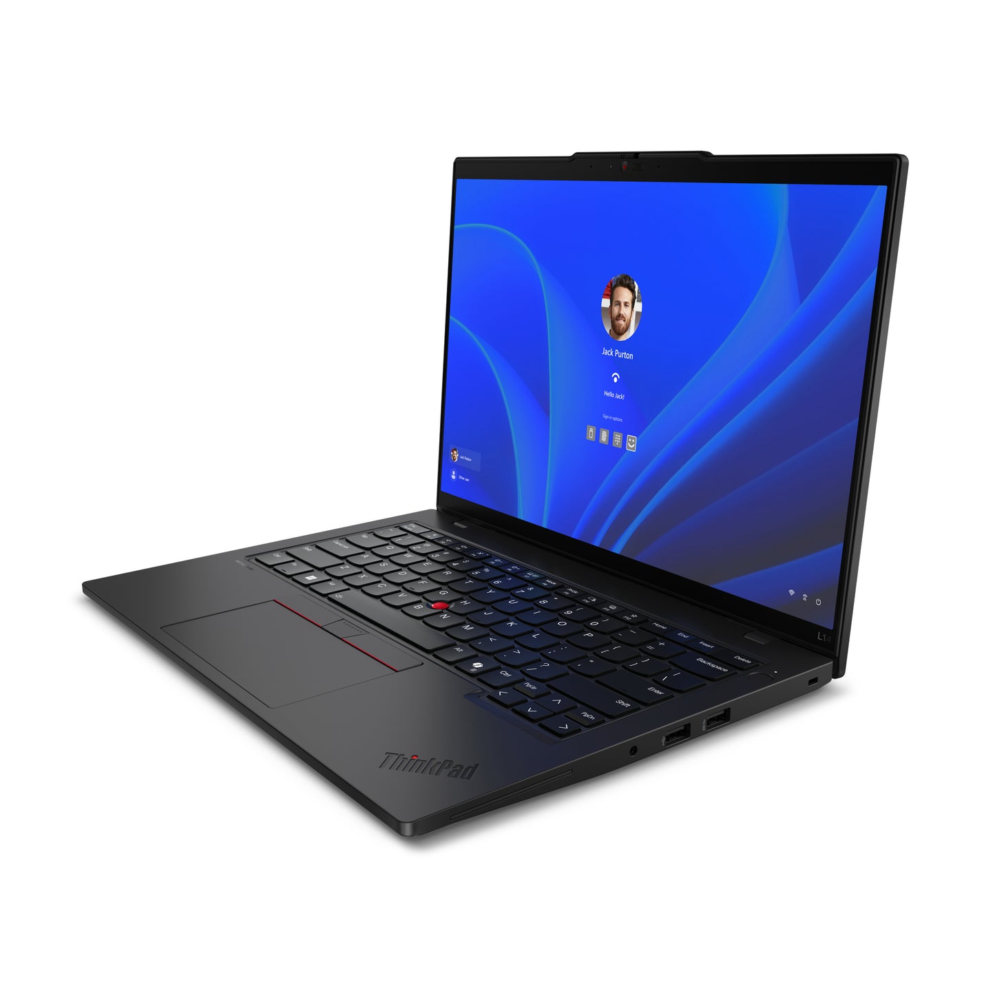 Lenovo ThinkPad L14 Gen 5 (AMD) AMD Ryzen™ 5 PRO 7535U Laptop 14" WUXGA 16 GB DDR5-SDRAM 256 GB SSD Wi-Fi 6E (802.11ax) Windows 11 Pro German Black