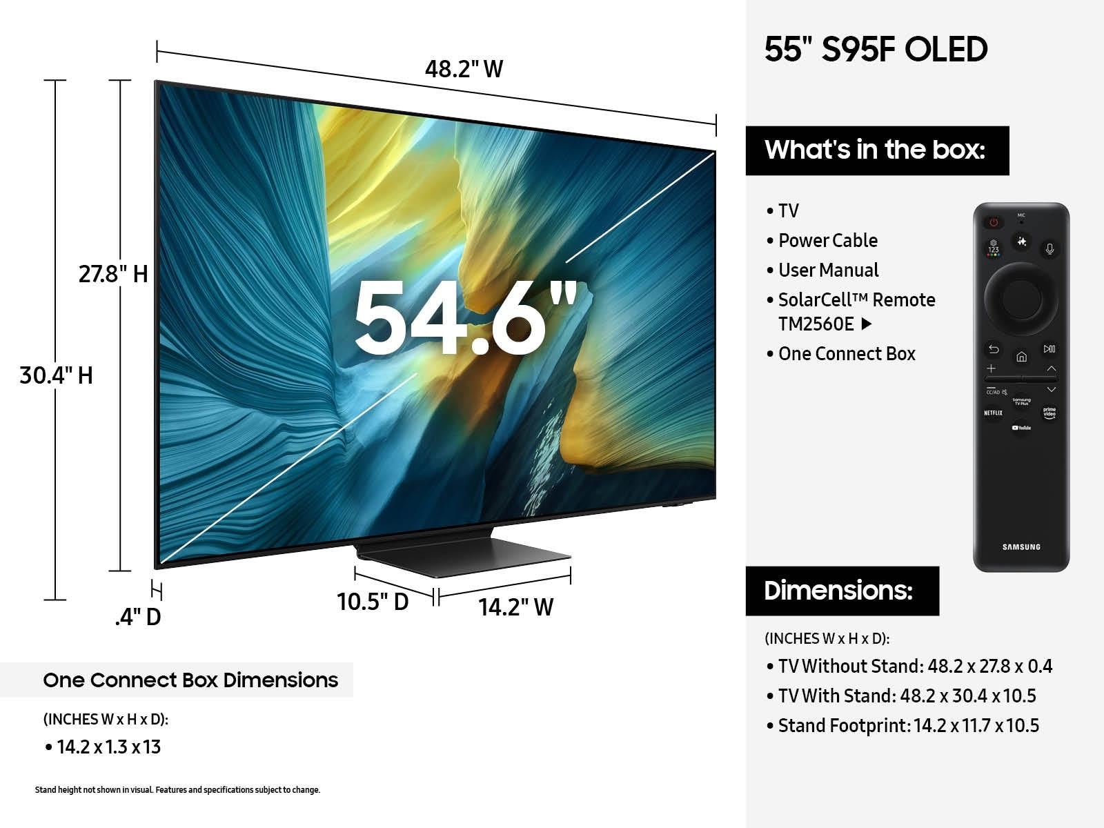 Samsung Series 9 QN55S95FAFXZA TV 55" 4K Ultra HD Smart TV Wi-Fi Black