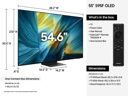 Samsung Series 9 QN55S95FAFXZA TV 55" 4K Ultra HD Smart TV Wi-Fi Black
