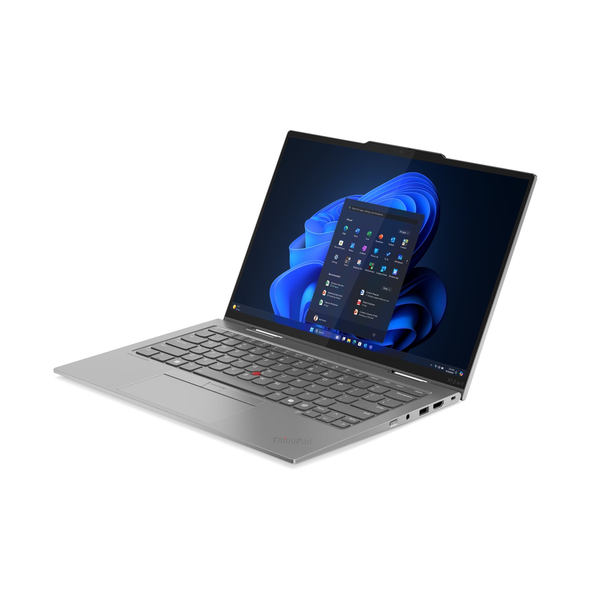 Lenovo ThinkPad X1 2-in-1 Gen 10 Aura Edition Copilot+ PC Intel Core Ultra 5 226V Hybrid (2-in-1) 14" Touchscreen WUXGA 16 GB LPDDR5x-SDRAM 512 GB SSD Wi-Fi 7 (802.11be) Windows 11 Pro English Gray