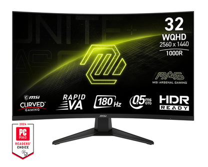 MSI MAG 325CQF computer monitor 31.5" 2560 x 1440 pixels Wide Quad HD Black
