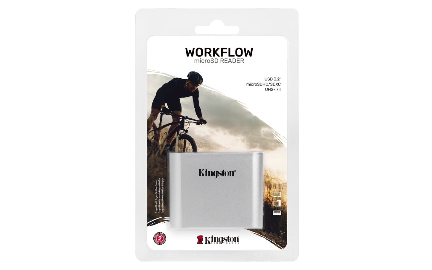 Kingston Technology Workflow microSD Reader Black, Silver