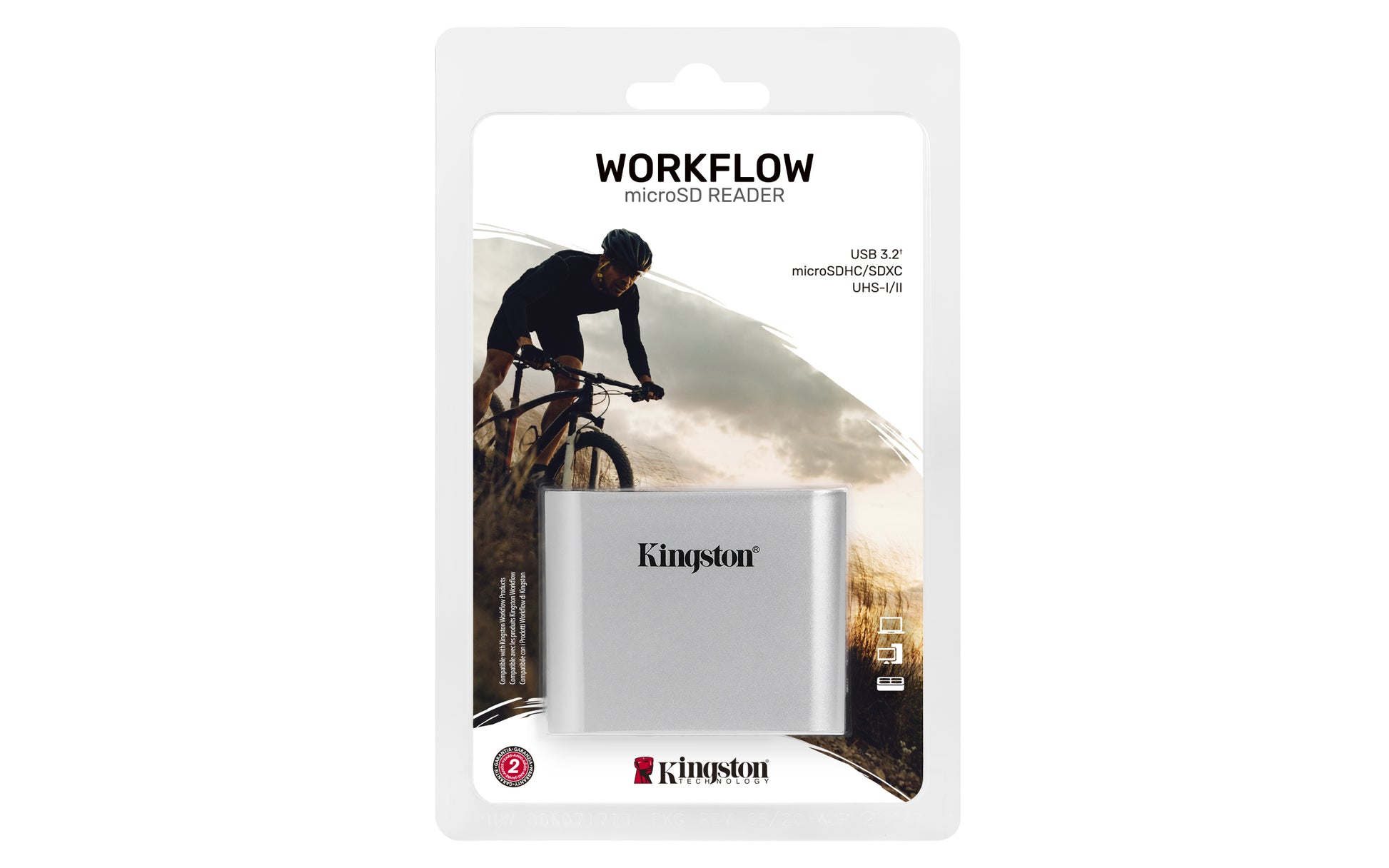 Kingston Technology Workflow microSD Reader Black, Silver