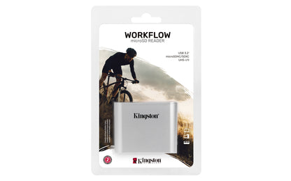 Kingston Technology Workflow microSD Reader Black, Silver