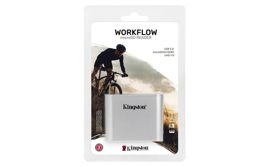 Kingston Technology Workflow microSD Reader Black, Silver