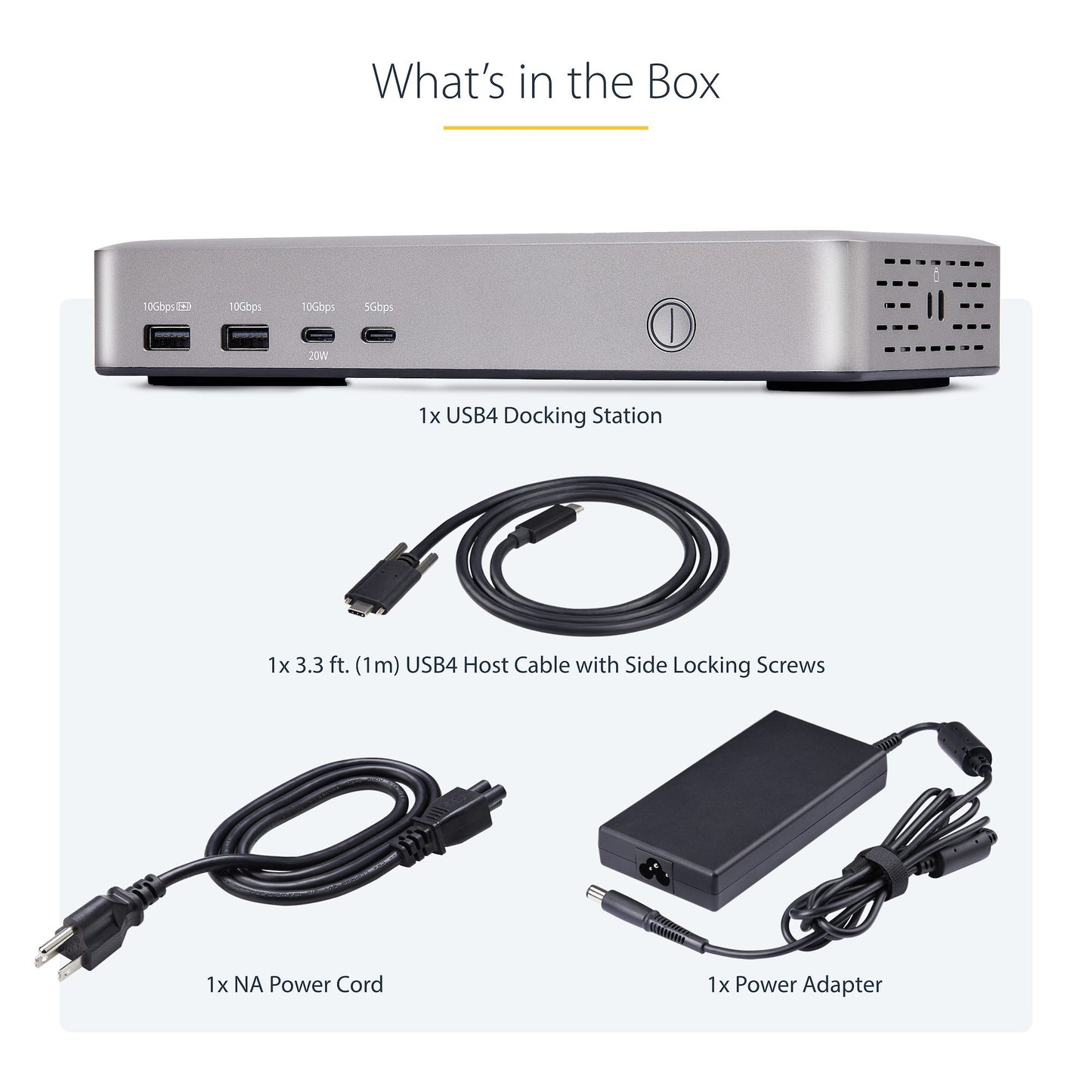 StarTech.com 155NA-USB4-DOCK laptop dock/port replicator Wired Silver