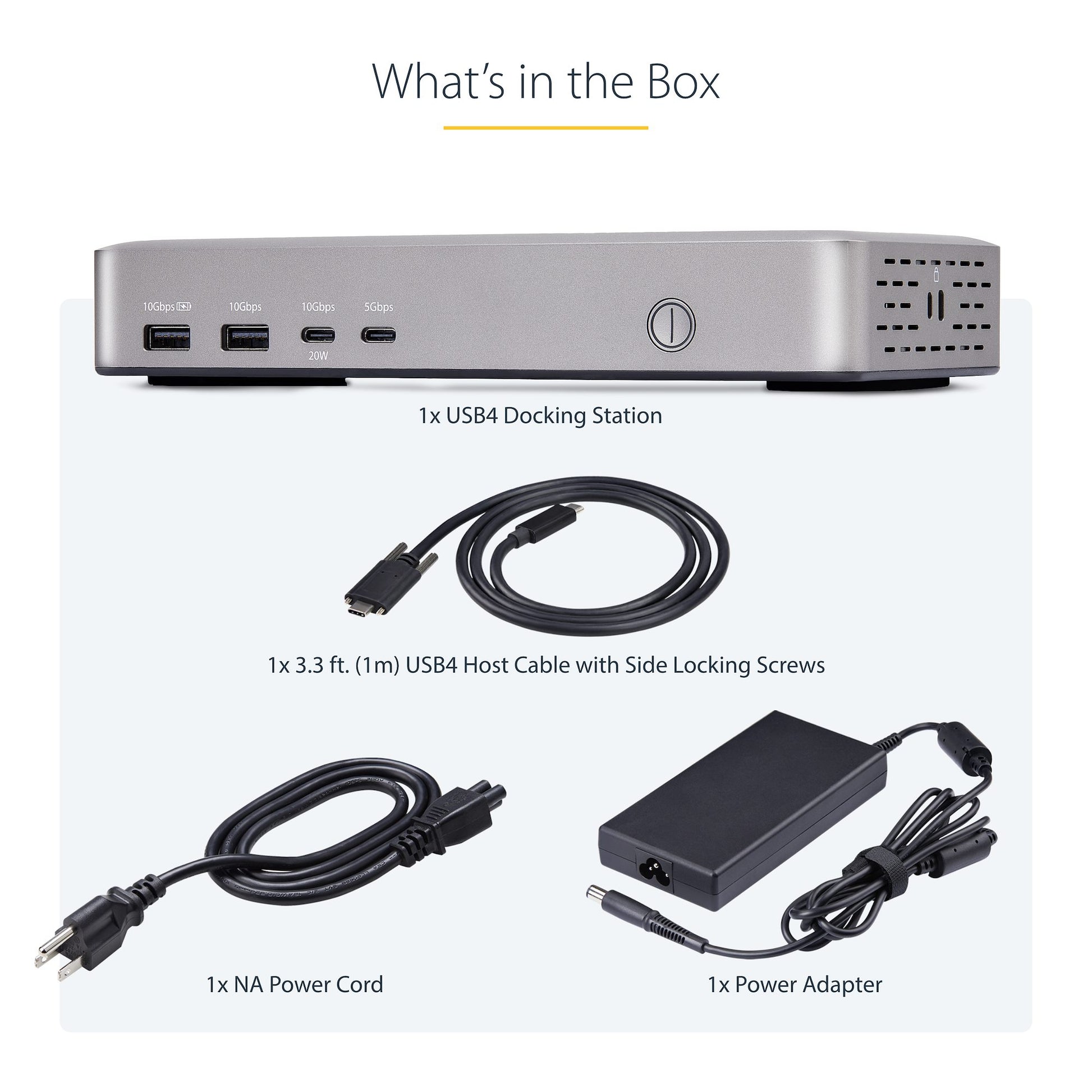 StarTech.com 155NA-USB4-DOCK laptop dock/port replicator Wired Silver
