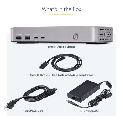 StarTech.com 155NA-USB4-DOCK laptop dock/port replicator Wired Silver