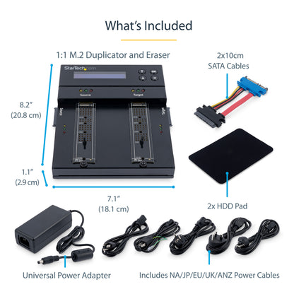 StarTech.com SM2DUPE11 media duplicator HDD/SSD duplicator Black 1 copies