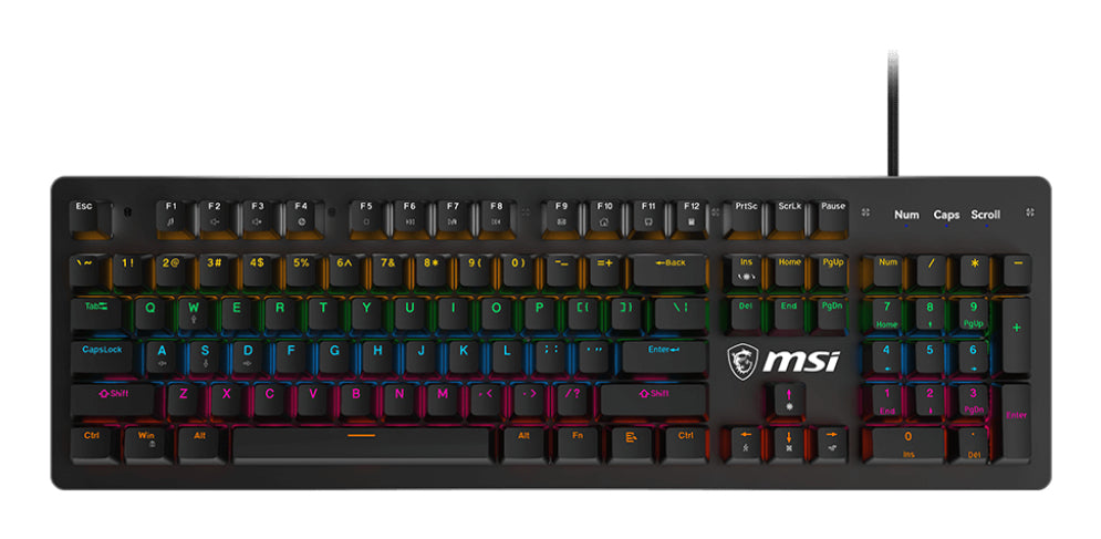 MSI FORGE GK300 BLUE US keyboard Gaming USB QWERTY US English Black