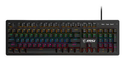 MSI FORGE GK300 BLUE US keyboard Gaming USB QWERTY US English Black