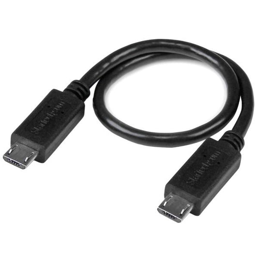 StarTech.com UUUSBOTG8IN USB cable 7.99" (0.203 m) Micro-USB B Black