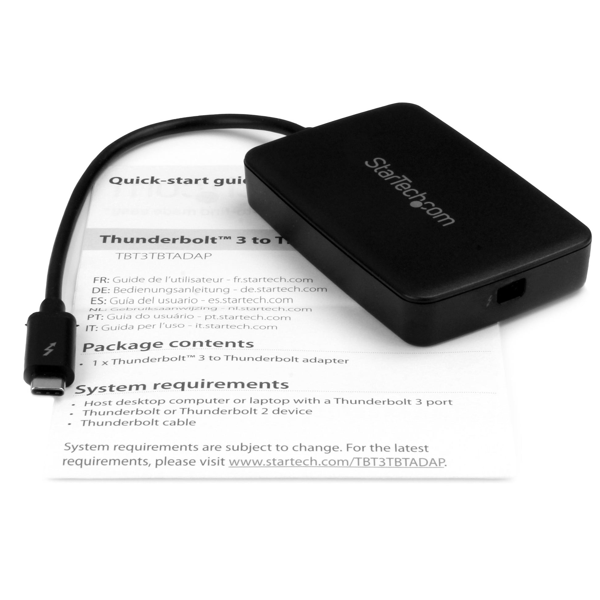 StarTech.com TBT3TBTADAP cable gender changer Female Male Black