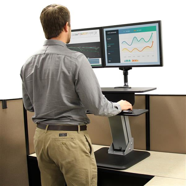 StarTech.com ARMSTS multimedia cart/stand Black, Silver Flat panel Multimedia stand
