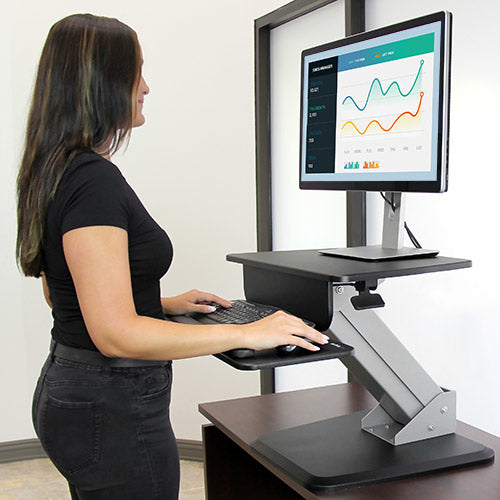 StarTech.com ARMSTS multimedia cart/stand Black, Silver Flat panel Multimedia stand