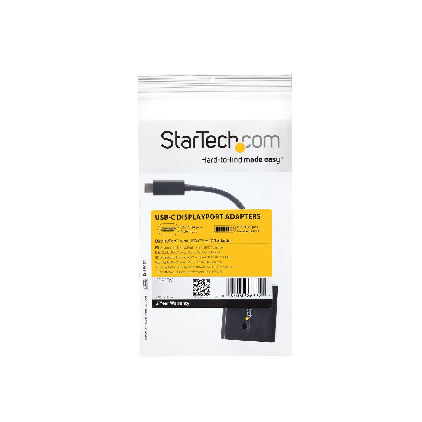 StarTech.com CDP2DVI USB graphics adapter 1920 x 1200 pixels Black