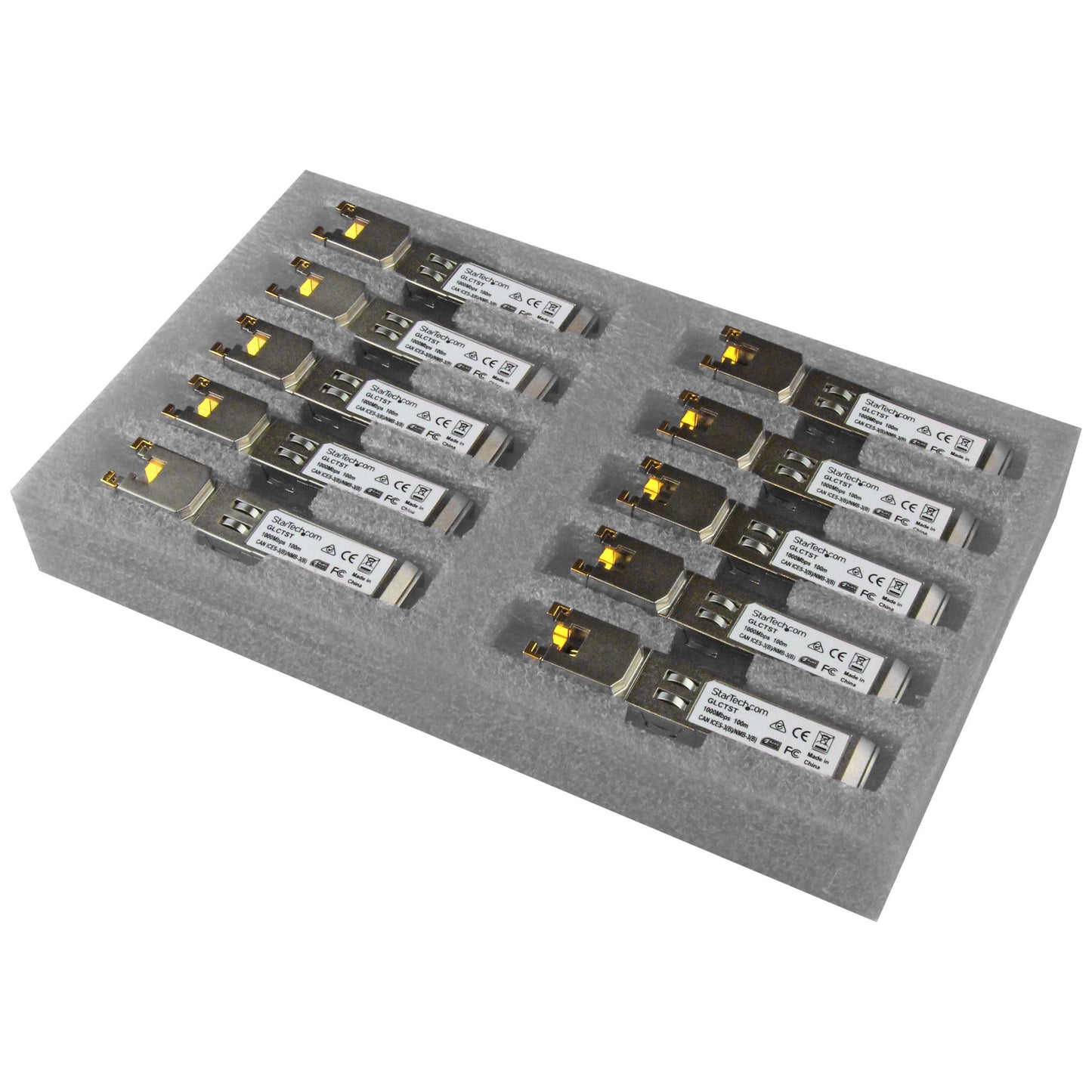 StarTech.com GLCT10PKST network transceiver module Copper 1000 Mbit/s SFP