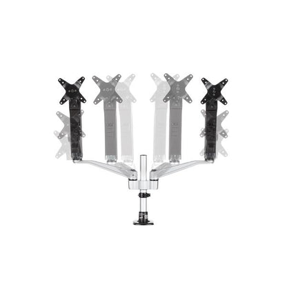 StarTech.com ARMDUAL30 monitor mount / stand 30" Desk Black, Silver