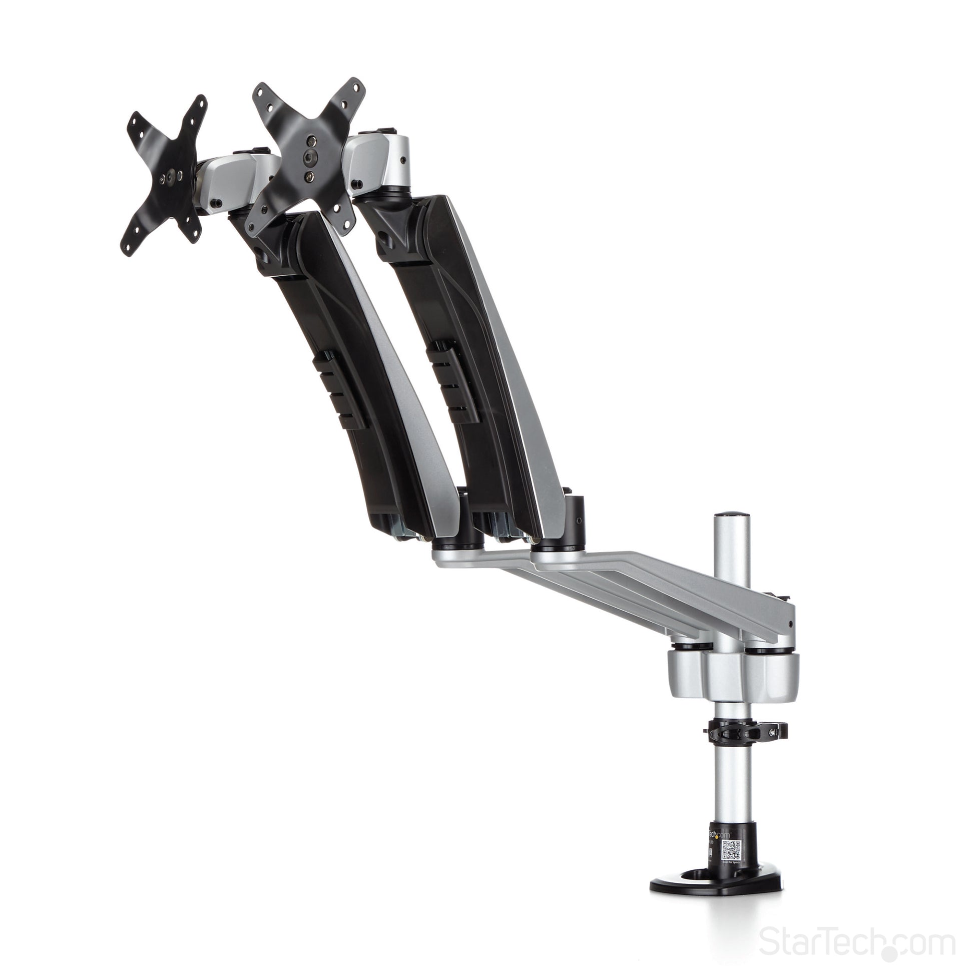 StarTech.com ARMDUAL30 monitor mount / stand 30" Desk Black, Silver