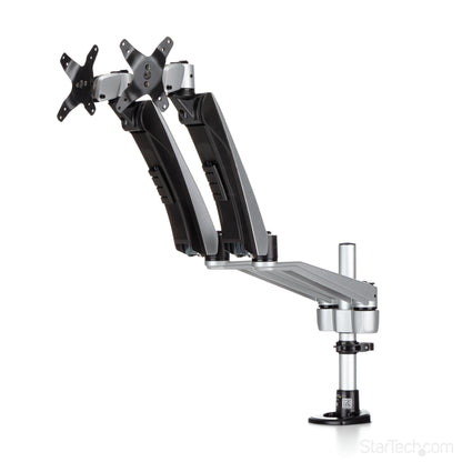StarTech.com ARMDUAL30 monitor mount / stand 30" Desk Black, Silver