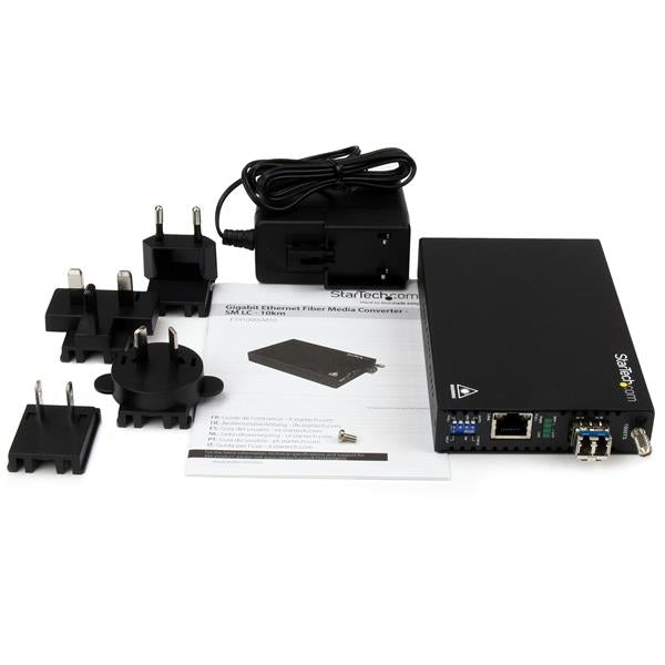 StarTech.com ET91000SM10 network media converter 2000 Mbit/s 1310 nm Single-mode Black