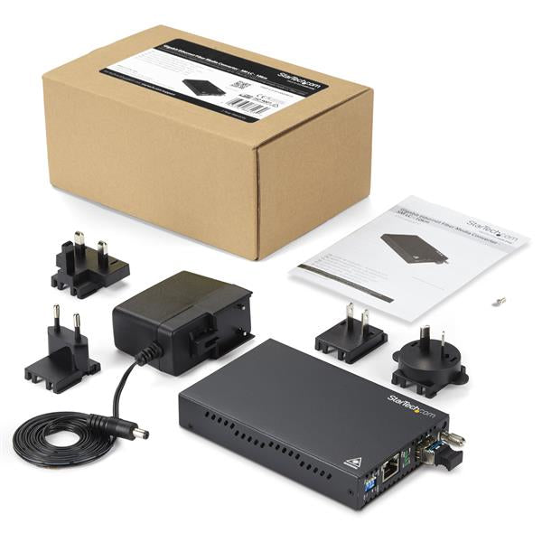 StarTech.com ET91000SM10 network media converter 2000 Mbit/s 1310 nm Single-mode Black