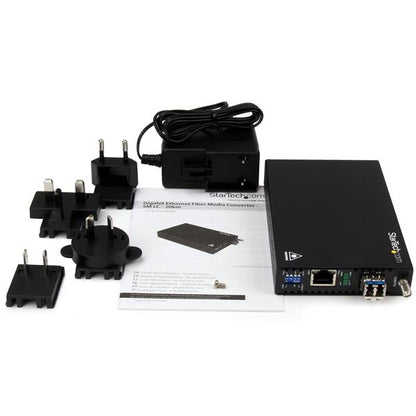 StarTech.com ET91000SM20 network media converter 2000 Mbit/s 1310 nm Single-mode Black