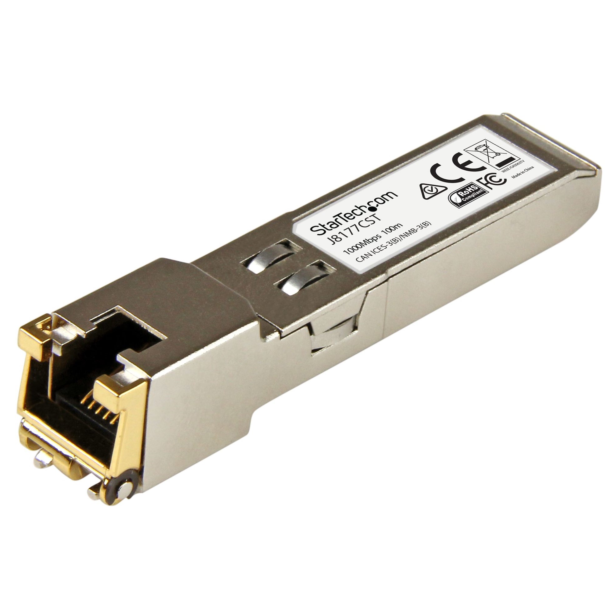StarTech.com J8177CST network transceiver module Copper 1000 Mbit/s SFP