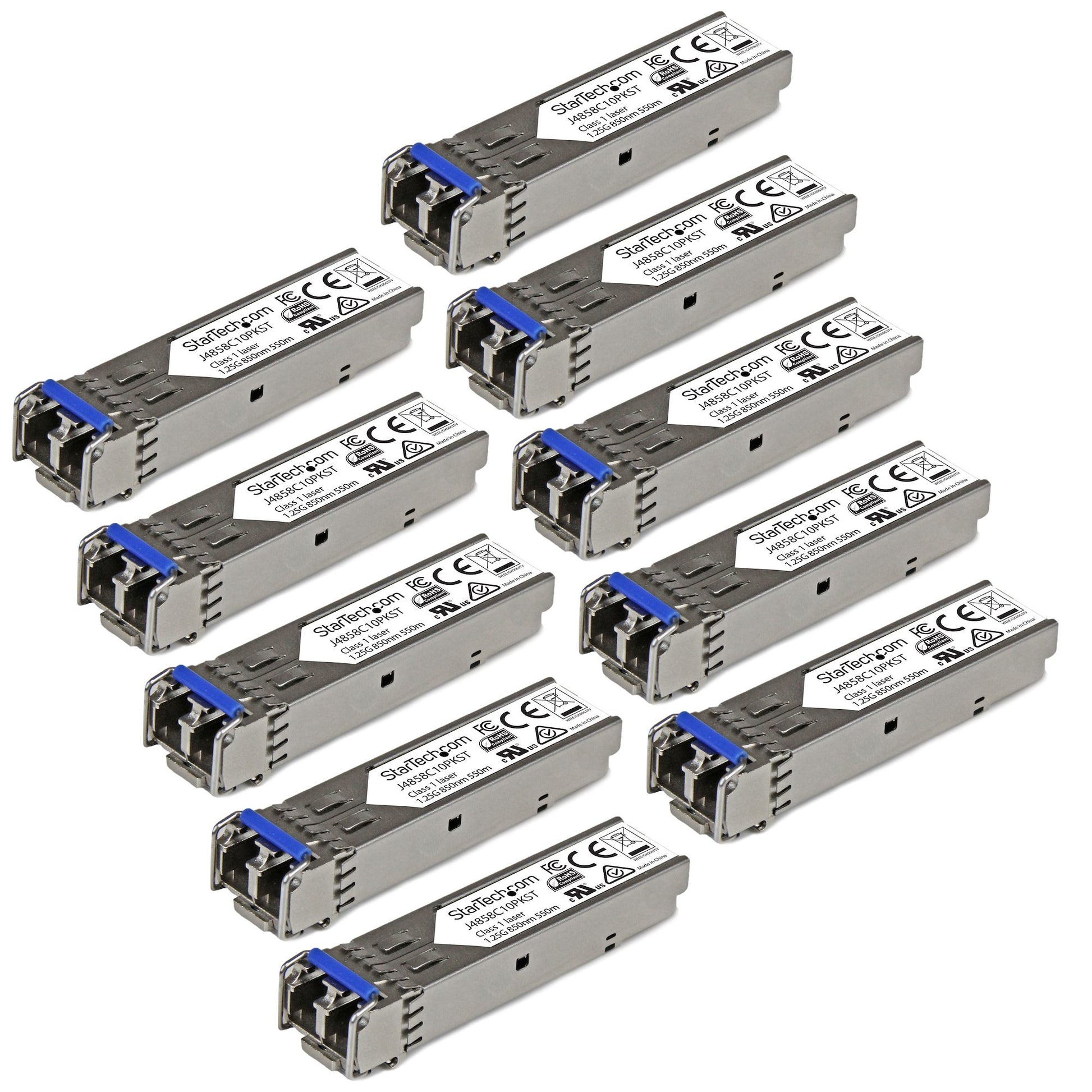 StarTech.com J4859C10PKST network transceiver module Fiber optic 1250 Mbit/s SFP 1310 nm