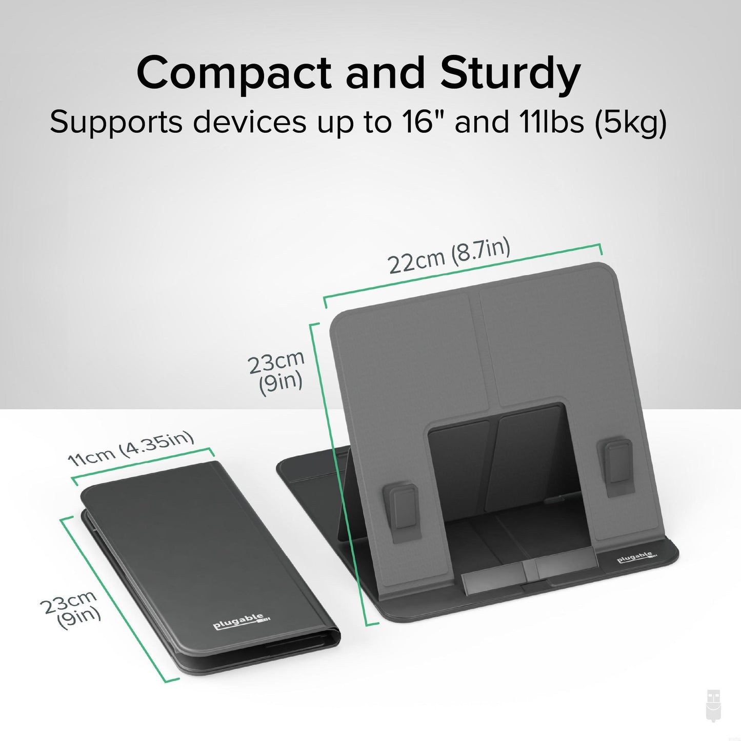 Plugable Technologies PT-STANDX holder Active holder Tablet/UMPC Black