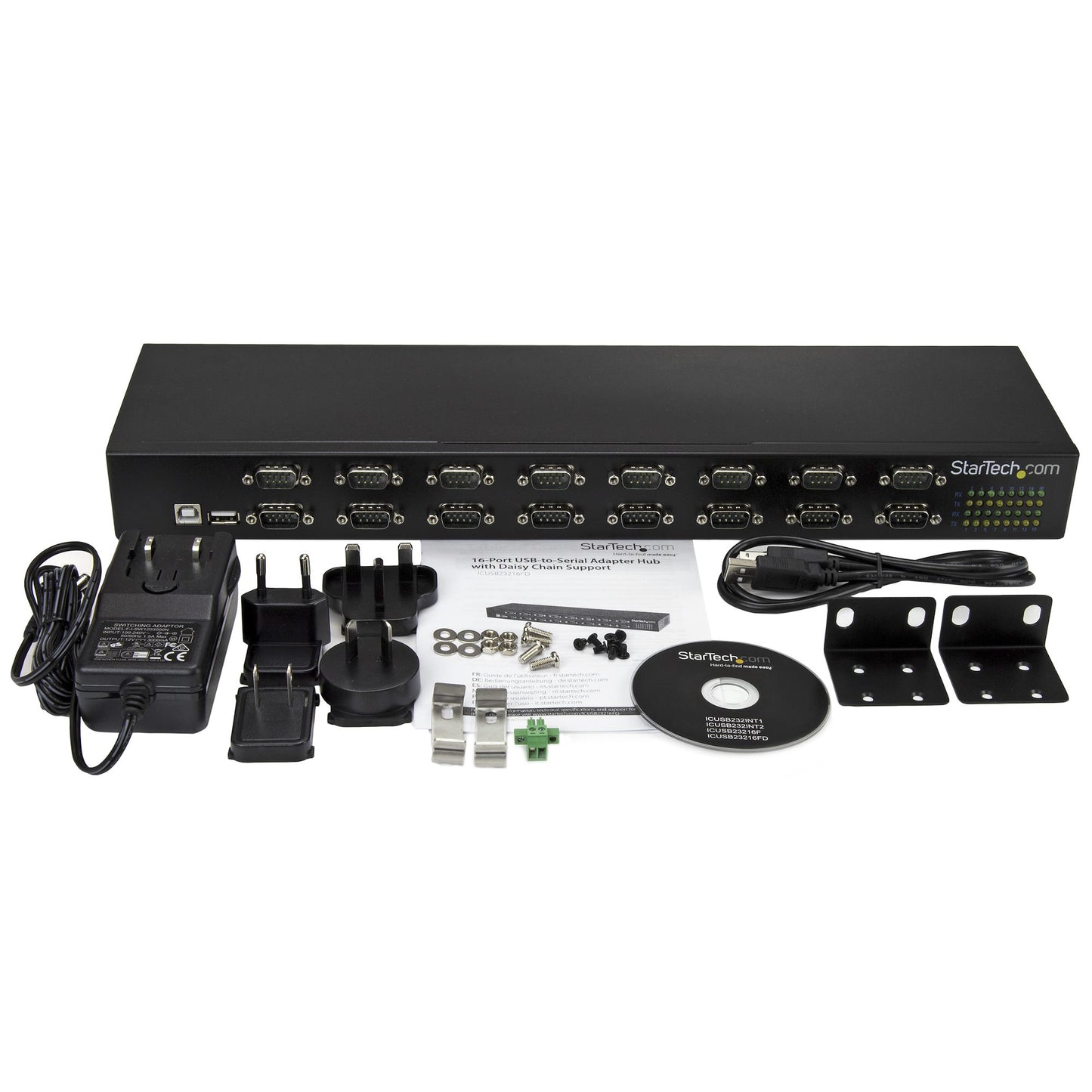 StarTech.com ICUSB23216FD interface hub USB 2.0 Type-B 480 Mbit/s Black