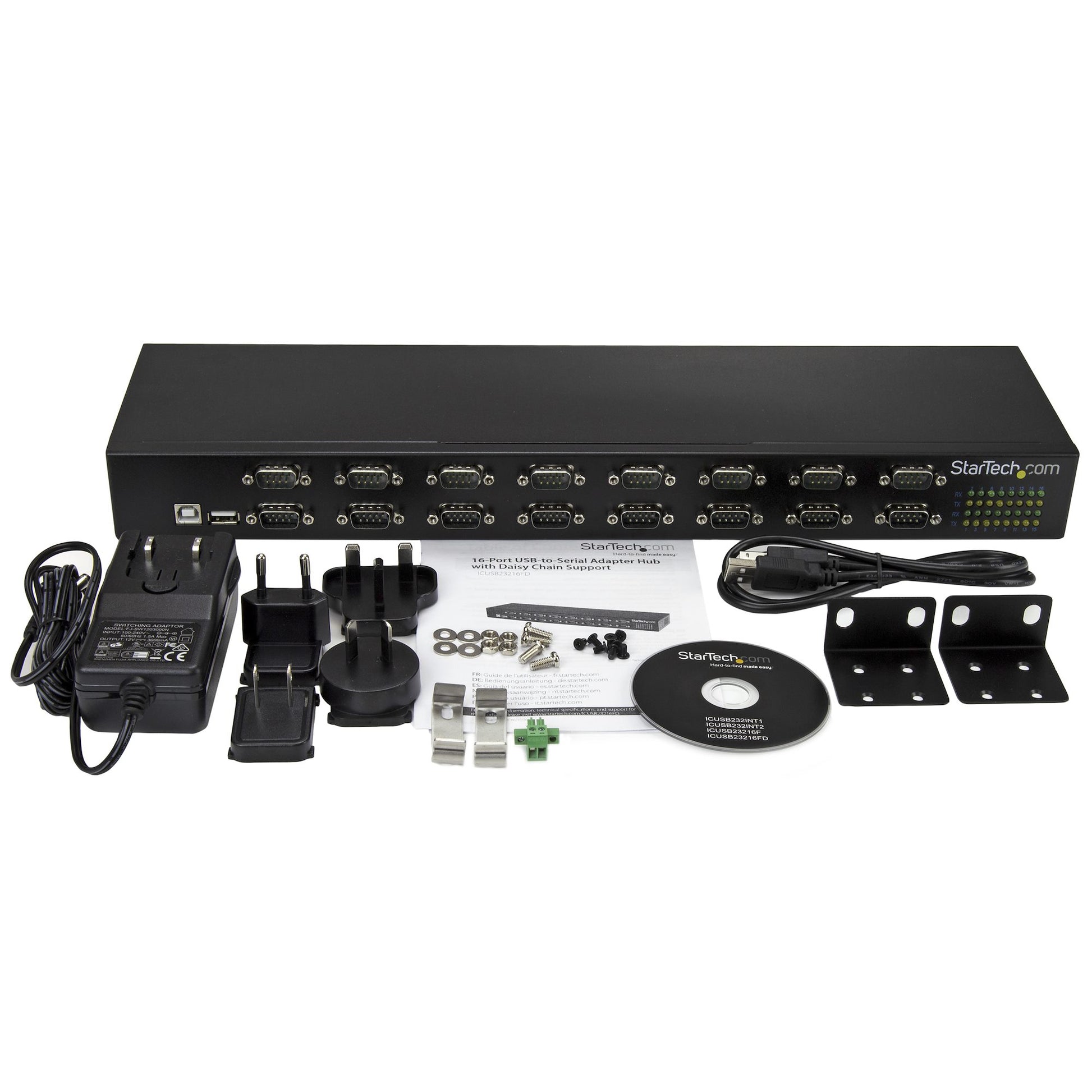 StarTech.com ICUSB23216FD interface hub USB 2.0 Type-B 480 Mbit/s Black