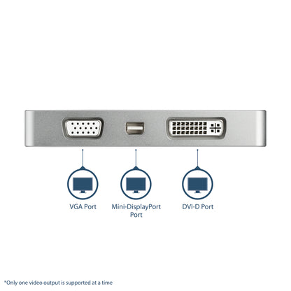StarTech.com CDPVGDVHDMDP USB graphics adapter 3840 x 2160 pixels Silver