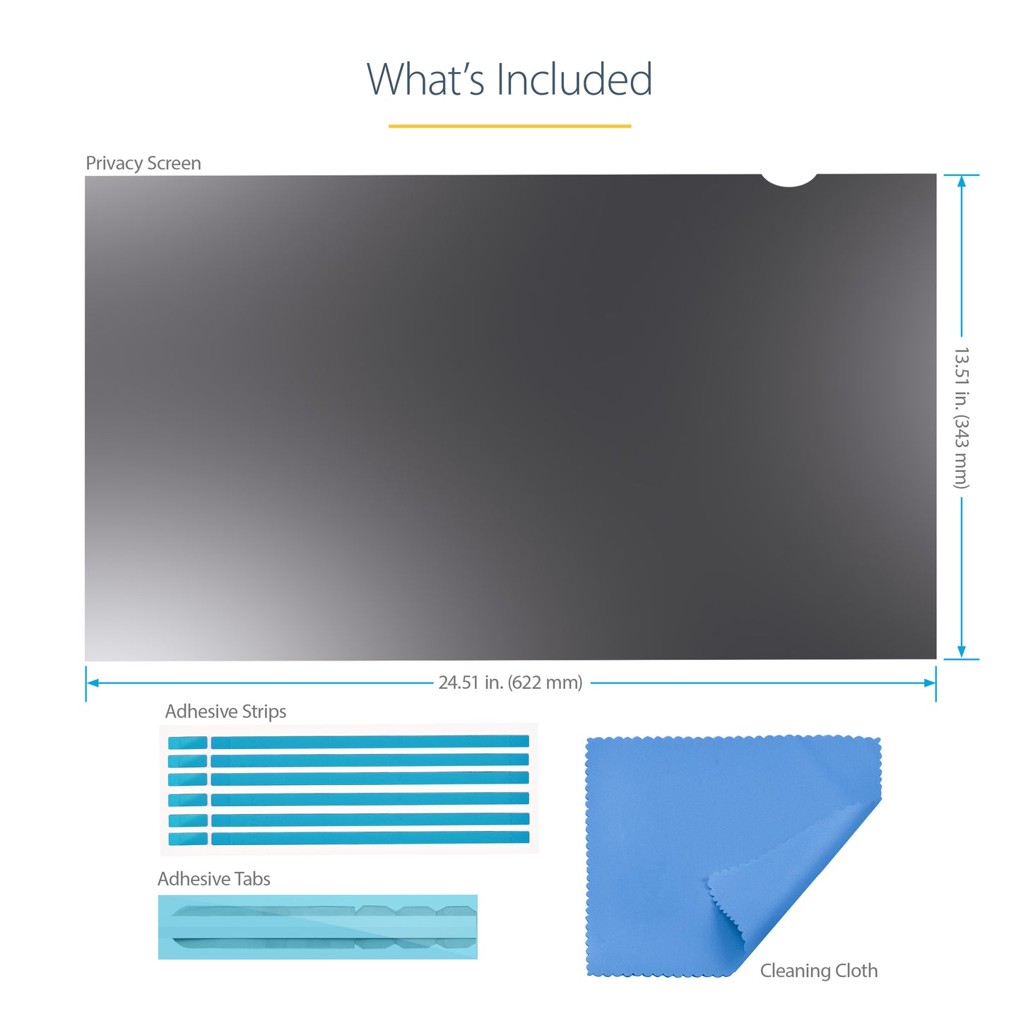StarTech.com 2869-PRIVACY-SCREEN display privacy filters 28" Monitor Frameless display privacy filter