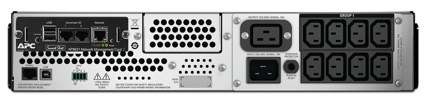 APC Smart-UPS 3000VA uninterruptible power supply (UPS) Line-Interactive 3 kVA 2700 W 9 AC outlet(s)