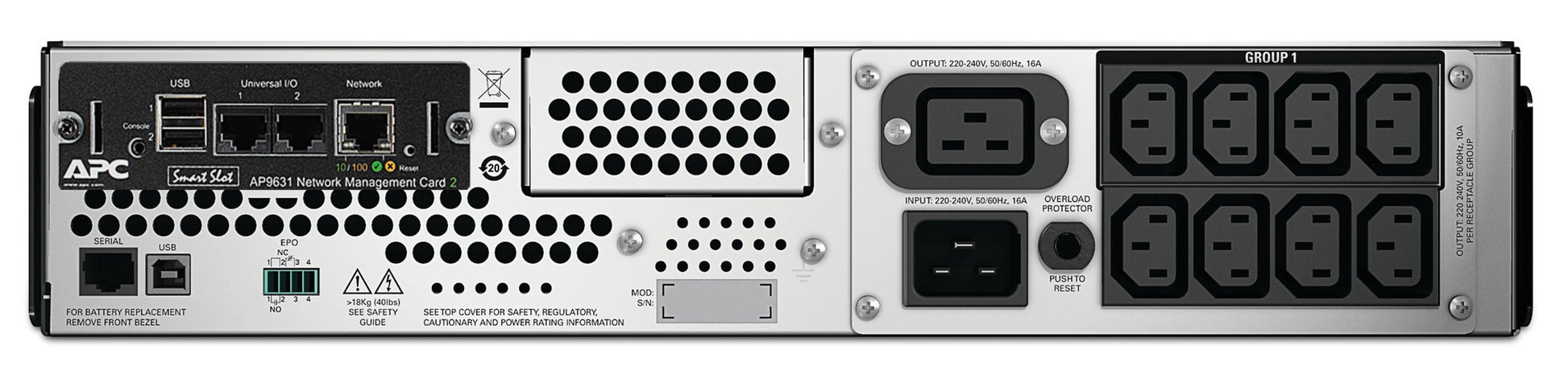 APC Smart-UPS 2200VA uninterruptible power supply (UPS) Line-Interactive 2.2 kVA 1980 W 9 AC outlet(s)
