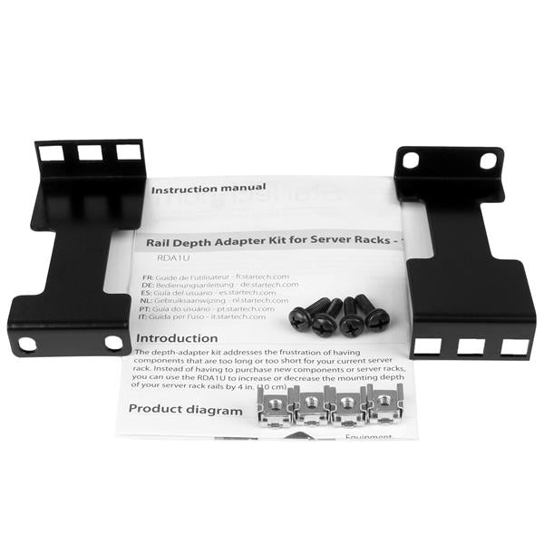 StarTech.com RDA1U rack accessory Depth adapter