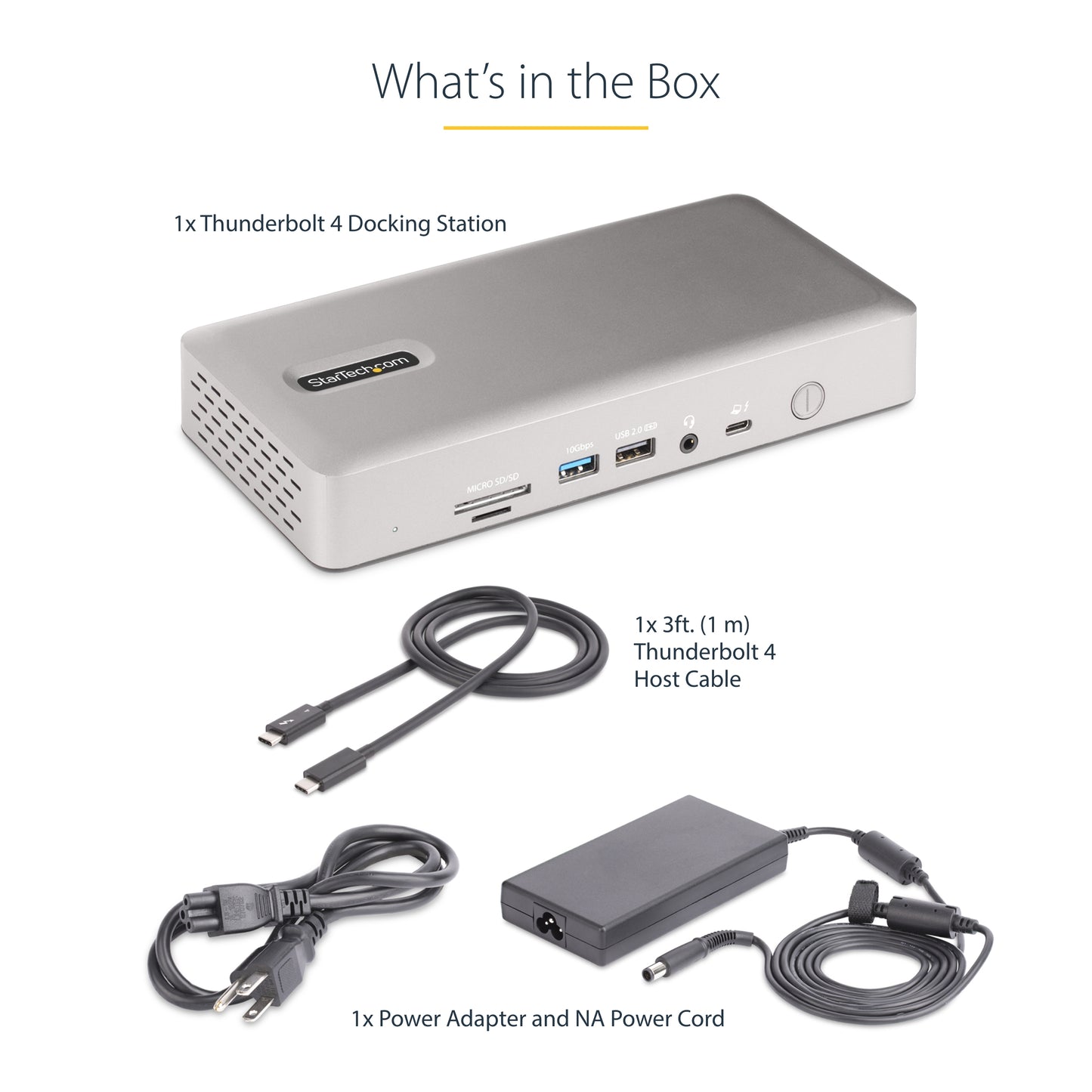 StarTech.com 132N-TB4USB4DOCK laptop dock/port replicator Wired Thunderbolt 4 Gray