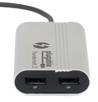 Plugable Technologies TBT3-DP2X USB graphics adapter 5120 x 2880 pixels Black, Silver