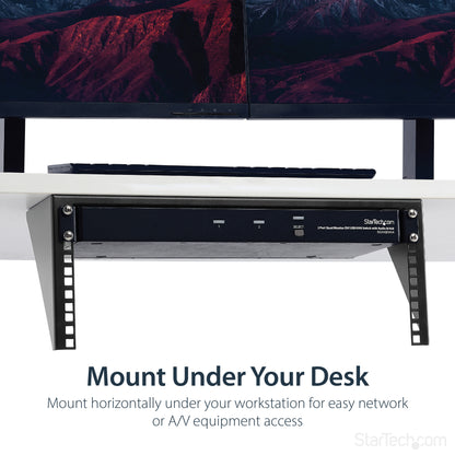 StarTech.com RK419WALLV rack cabinet 4U Wall mounted rack Black