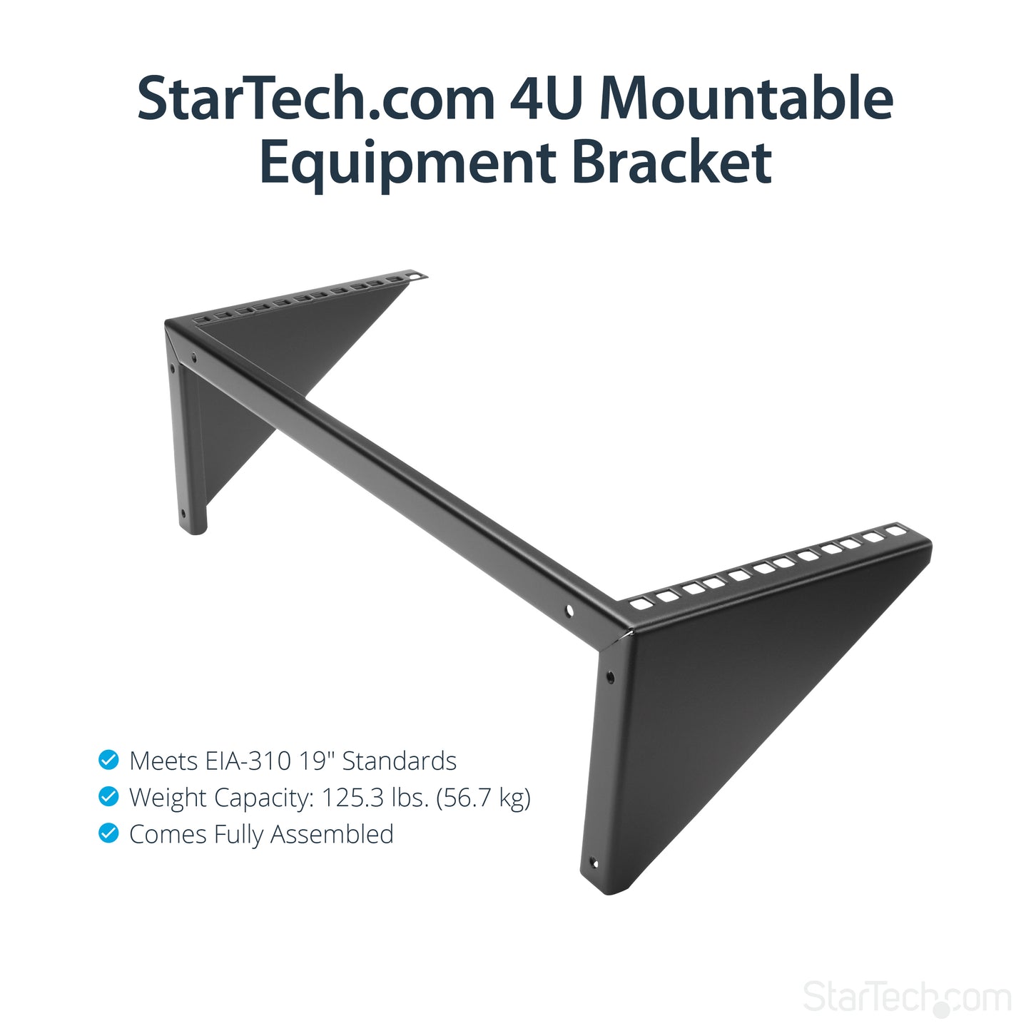 StarTech.com RK419WALLV rack cabinet 4U Wall mounted rack Black