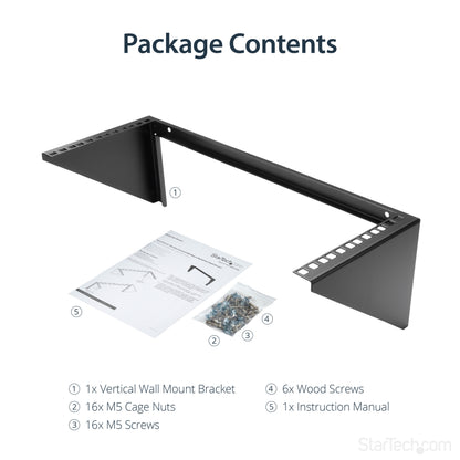StarTech.com RK419WALLV rack cabinet 4U Wall mounted rack Black