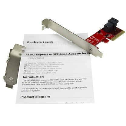StarTech.com PEX4SFF8643 interface cards/adapter Internal U.2