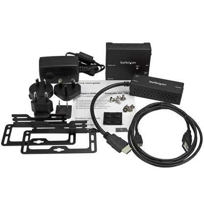 StarTech.com ST121HDBTDK AV extender AV transmitter & receiver Black