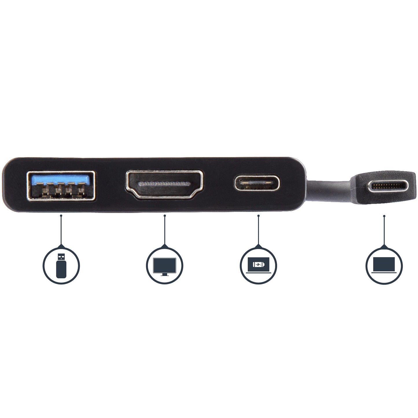 StarTech.com CDP2HDUACP laptop dock/port replicator Wired USB 3.2 Gen 1 (3.1 Gen 1) Type-C Black