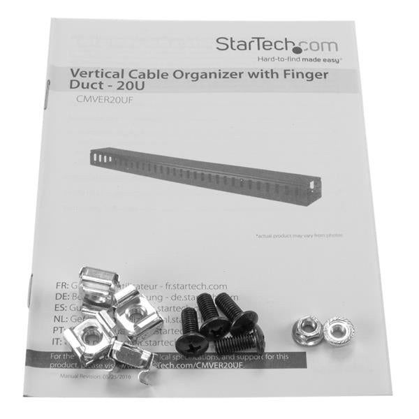 StarTech.com CMVER20UF rack accessory Cable management panel