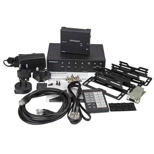 StarTech.com STDHVHDBT AV extender AV transmitter & receiver Black