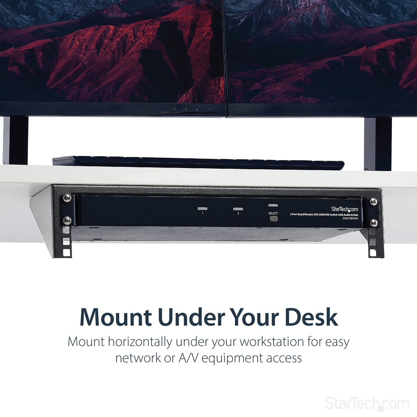 StarTech.com RK219WALLV rack cabinet 2U Wall mounted rack Black